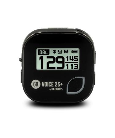 Golf Buddy Voice 2 Talking GPS Rangefinder, Long Lasting Battery Golf Distance Range Finder, Easy-to-use Golf Navigation for Hat Voice 2 SE+ (Auto Slope)_Black