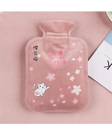 Body warmer Bag warm hot water bottle Mini portable plush washable water injection safety warm hands bag hand warmer hot water bottle (color: D)