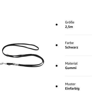 Buy Mystique Rubberized Leash with Standard Carabiner - 20mm 2.5m Black | Durable & Stylish Dog Leash for International Shipping - Buy Online on GoSupps.com