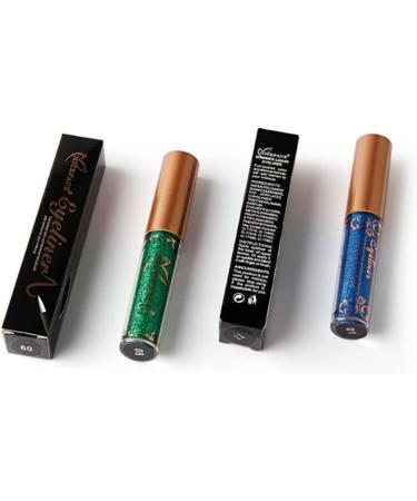 FOMIYES 2pcs Liquid Eyeliner Colorful Eyeliner Pen Metallic Eyeliner Eye Shadow Glitter Powder Flash Miss 1 count (Pack of 1) As Shownx2pcs - Buy Online on GoSupps.com
