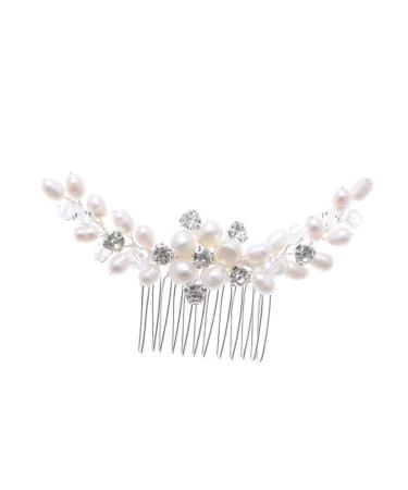 FRCOLOR Rhinestone Bridal Comb Bride Headpieces for Wedding Hair Teasing Comb Floral Headpiece Bridal Hair Combs Wedding Hair Clip Rhinestone Headpiece Honey Brows Accessories Crystal Abs