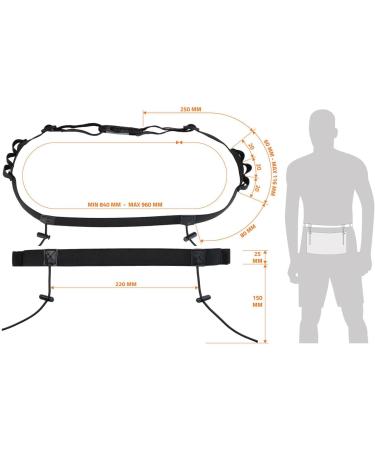 Mapo Start Number Tape - Elastic Running Belt with Sliding Cord for Races | Durable Black Number Belt for International Shipping - Buy Online on GoSupps.com