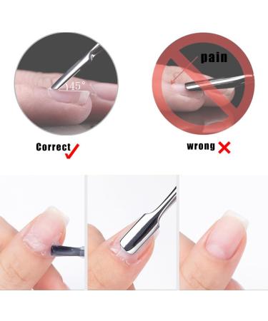 4 Styles Cuticle Pusher Set Stainless Steel Trimmer Nail Cuticle Remover Kit Dead Skin Cuticle Pusher Manicure Tool for Fingernails and Toenails - Buy Online on GoSupps.com