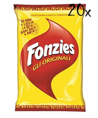 Fonzies Fonzies Italian Cheese Flavoured Corn Chips 100g (20 Pack)