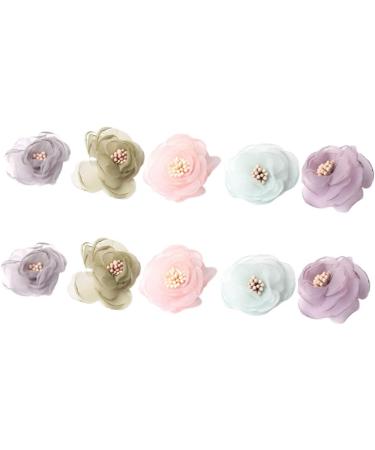COHEALI 30 Pcs Silk Flower Fabric Chiffon Flowers Sewing Flower Cloth Flower Craft Flower Perm Flower Head Picture 1x3pcs 4*4CMx3pcs - Buy Online on GoSupps.com