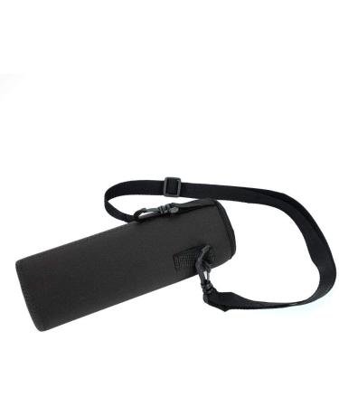 1L Neoprene Water Bottle Cover - Thermal Holder for Outdoor Sports - Scalding-Safe Black Bottle Pocket with Belt - Buy Online on GoSupps.com
