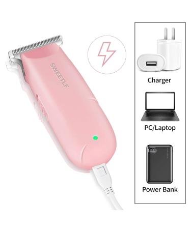 SweetLF Pink Hair Clippers - Silent Cordless Trimmer Kit for Men Women & Kids - USB Rechargeable with 3 Guide Combs | Portable Hair Cutting Solution - Buy Online on GoSupps.com