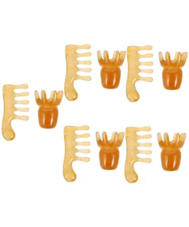 Magiclulu 10 STK massage comb from resin massage gear antistatic comb hair hand tools spurtle spatula scalic scraping the scalp ridge face scratchboard equipment