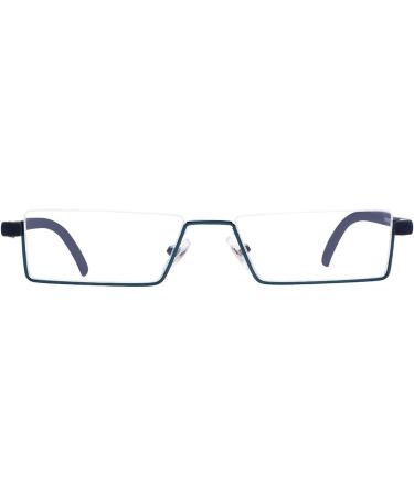 Kokobin Blue Reading Glasses +3.0 Diopter - Ultra-Light TR90 Half-Frame with Metal Case for Men & Women - Buy Online on GoSupps.com