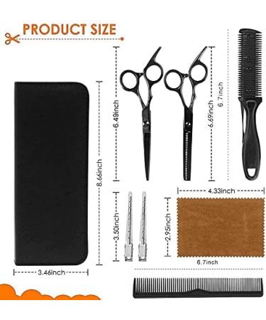 8 Pcs Professional Hairdressing Scissors Set - Stainless Steel Hair Cutting Kit for Salon & Barbers - Buy Online on GoSupps.com