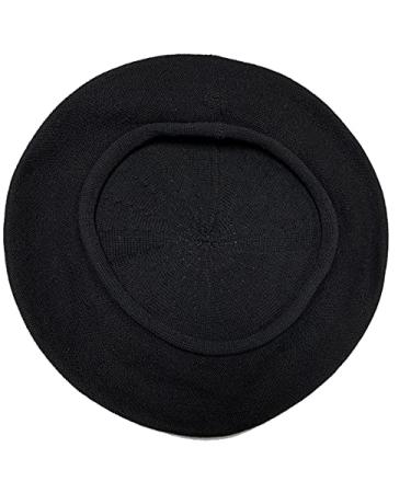 Parkhurst of Canada 11-1/2 Inch Cotton Knit Beret Black
