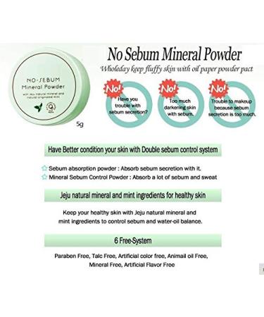SoltreeBundle No Sebum Mineral Powder 5g + Oil Blotting Paper 50pcs Set - Korean Skincare - Buy Online on GoSupps.com