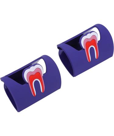 Verdant Touch Tooth-Shaped Card Holder - Purple Dental Stand & Gift for Dentists | Set of 2 - Buy Online on GoSupps.com