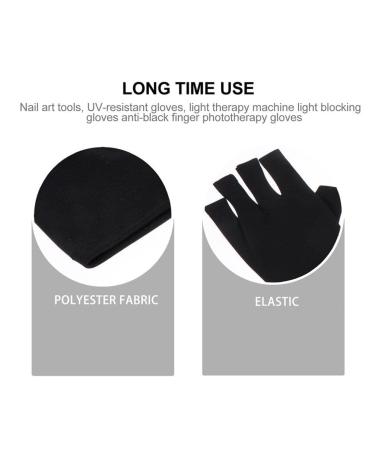 FOMIYES 1 Pair nail gloves gel manicure gloves fingerless driving gloves LED dry lamp gloves sun protector gloves half finger gloves nail art gel sun protection nail polish polyester Miss - Buy Online on GoSupps.com