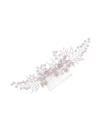 Beatifufu 1pc Flower Leaf Comb Hair Comb Alloy Hair Decor Fashion Hairpin Exquisite Headwear Handmade Hair Decor Hair Accessory