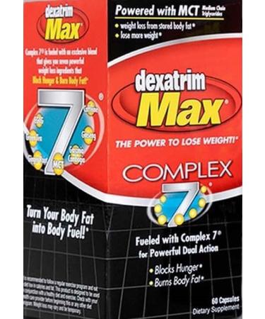 ILIOS Dexatrim Max Complex-7 | Diet Pills to Lose Weight - 7 Powerful Ingredients to Reduce Hunger & Body Fat Fat Burner Supplements Weight Loss Pills for Women & Men 1 Pack w/ 60 Capsules - Buy Online on GoSupps.com