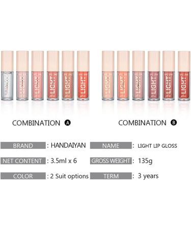 Beliky Girl 6 PCS Lip Plumper Gloss Jelly Color Lipstick Set Lip Plumping Balm Plumper Lip Gloss Treatment - Enhancer Hydrated Lips Hydrater Eliminer les rides de s cheresse (ensemble B) - Buy Online on GoSupps.com