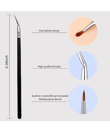 3PCS Erinde Eye Makeup Gel Eyeliner Brushes Set - Fine Angled, Ultra Fine Bent, Angled Eye Define Brushes - Synthetic Bristles Makeup Tool Kit - Buy Online on GoSupps.com