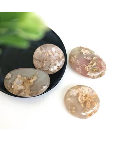 Beautiful 1 Pack Natural Cherry Blossom Polished Stone Onyx Crystal Stones Natural Stones Household Stone Mineral Specimen