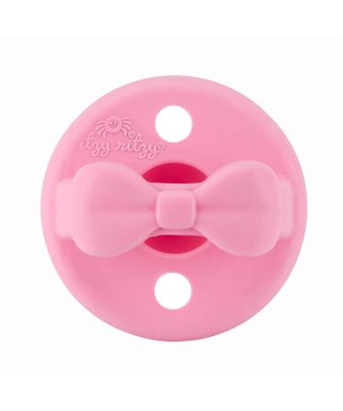 Itzy Ritzy Sweetie Soother Silicone Pacifiers 0+ Months - Cotton Candy & Watermelon Bow (2 Pack) - Buy Online on GoSupps.com