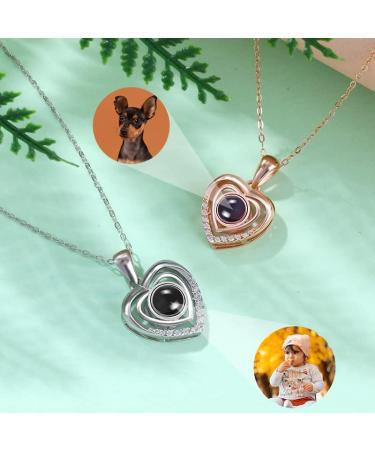 Personalized Photo Projection Jewelry - Heart Pet Memorial Gifts for Women & Girls | Unique Remembrance Gifts - Buy Online on GoSupps.com