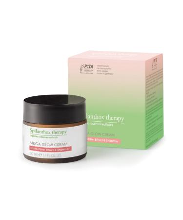 Spilanthox therapy - Mega Glow Cream - 3IN1 Face Cream - Instant Expression Smoothing Care & Shimmer - Anti-Aging Facial Care with Spilanthol & Hyaluronic Acid - Vegan Natural Cosmetics - 50ml