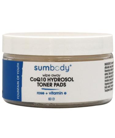 Wipe Away Toner Pads Age-Defying Facial Cleansing Wipes Reduces the Look of Fine Lines and Wrinkles for Luminous Glowing Skin 60 Count Unscented-CoQ10 60 Count (Pack of 1)