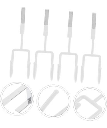 PLAFOPE 4pcs Hat Hooks Wall Hanger Wall Mount Towel Rack Door Hanger Wall Hook Iron Coat White 19X9X5CM White - Buy Online on GoSupps.com
