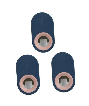 AMOSFUN 3 STK electrical toothpaste dispenser electric children's toothbrush electric toothbrushes for children toothpaste dispenser wall toothpaste press completely automatically extruder dark bluex3st 11.5*6.5cmx3PCs