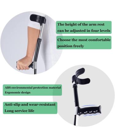 LINYUES Crutches for Adults Forearm Crutches Crutches for Walking Adjustable Aluminum Alloy Crutches 10 Height-Adjustable Non-Slip Special for The Disabled (2 Piece) Fashionable 1 pcs - Buy Online on GoSupps.com