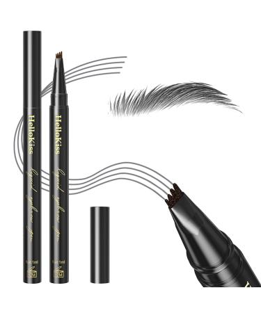 Eyebrow Pencil Eyebrow Microblading Pen - Eyebrow Makeup Micro 4 Point Brow Pen Lift & Snatch Makeup Pen Long-Lasting Waterproof Brow Pen 0.03 OZ/1ml - 03#Light Gray ZX-9701-03