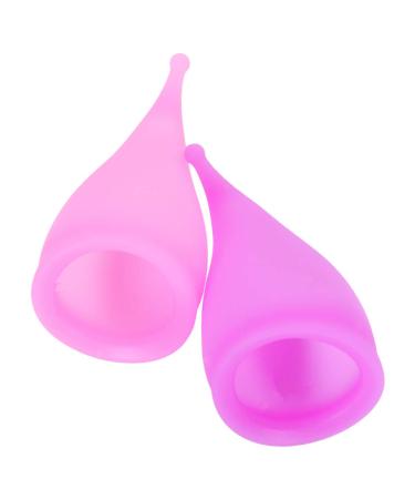 EXCEART Silicone Cup 2pcs Female Soft Rubber Purple Femininity
