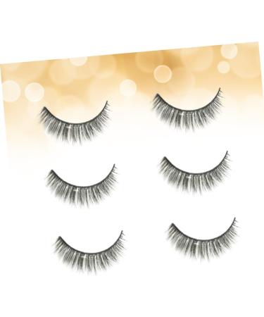 Beaupretty Natural Eyelashes 3 Pair fake eyelash false eyelash 3d eyelashes make up Dense Eyelashes - Buy Online on GoSupps.com