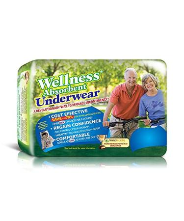 Unique Wellness Absorbent Underwear (Pull-Ups) Size XXX-Large (80"–95" Waist) 8 Count