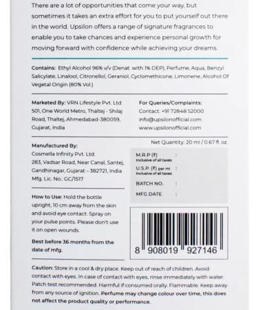 Ups'ilon Wild Blue Aqua Perfume for Men Eau De Perfume Long Lasting Fresh & Powerful Fragrance Mens Perfume Spray Travel Friendly Luxury Scent 100ml (3.38 Fl Oz) - Buy Online on GoSupps.com