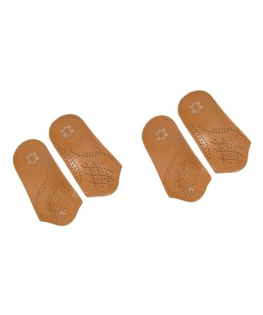 FOMIYES 2 Pairs Flatfoot Pads Orthotic High Heel Insole Leather Insole Cushioning Shoe Insoles 3/4 Thin Arch Support Shoe Inserts Shoe Pads for High Heels Orthotics Man Non-Slip