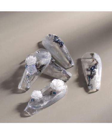 Flower Nail Art Glitters DIY 3D White Floral Nail Stud Sequins for Salon Gift template - Buy Online on GoSupps.com