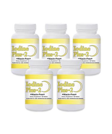 Natural Living Iodine Plus 2 for Low Thyroid - 5 Bottles