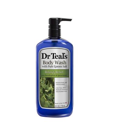 Dr Teal's Ultra Moisturizing Body Wash Relax and Relief with Eucalyptus Spearmint, 24 Fluid Ounce 24 Fl Oz (Pack of 1) Eucalyptus & Spearmint