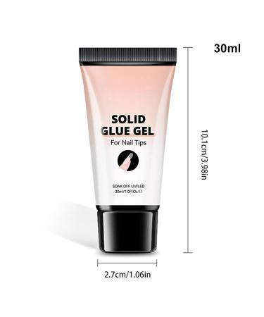 Euyehn Solid Nail Gel - Strong Clear Acrylic Gel Tips Bonding Adhesive 30ml Non-Sticky Sculpting Gel for Women and Home Salon Use - Buy Online on GoSupps.com