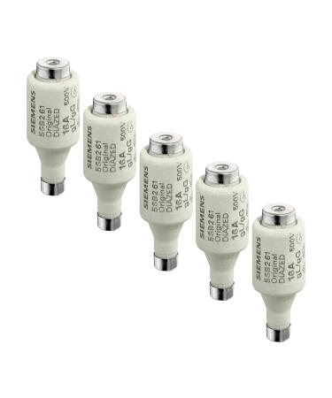 SIEMENS - x5 pieces DIAZED fuse link 500V 6A