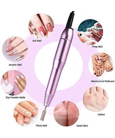 Oladfiop Electric Nail File Kit Protable Nail Drill Electric Manicure Tools for Home Use DIY Nail Art Nail Salon Silver - Buy Online on GoSupps.com