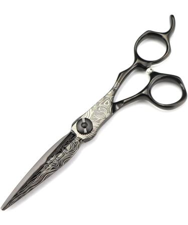 Hair Cutting Scissors 6 Inch Professional Upscale Black Damascus Hair Scissors Cutting Barber Makas Tools Haircut Thinning Shears Hairdresser Scissors Set - Buy Online on GoSupps.com