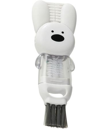 Multifunctional Brush Cup Lid Brush for Hard to Reach Areas Easy Storage Bottle Gap Cleaner White  - Buy Online on GoSupps.com