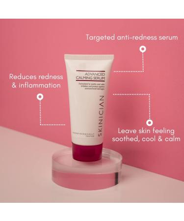 SKINICIAN Advanced Calming Serum for Sensitive Skin - Calming Anti-Ageing Serum to Reduce Breakouts - Soothes Irritated Skin - Reduces Redness - Vegan & Cruelty Free Skincare (50ml) - Buy Online on GoSupps.com