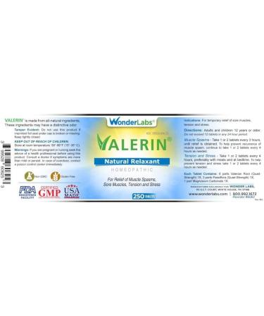 Valerian Natural Relaxant for Muscle Cramps & Stress Relief (90ct) - Magnesium, Passion Flower & Valerian Root Muscle Relaxant - Buy Online on GoSupps.com