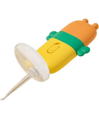 2023 Newest LED Cartoon Baby Ear Cleaner Tool Earwax Remover Tool Cute Kid's LED Earwax Spoon Ear Cleaner Earwax Spoon Ear Wax Cleaning Tool Removal Kit (Orange)