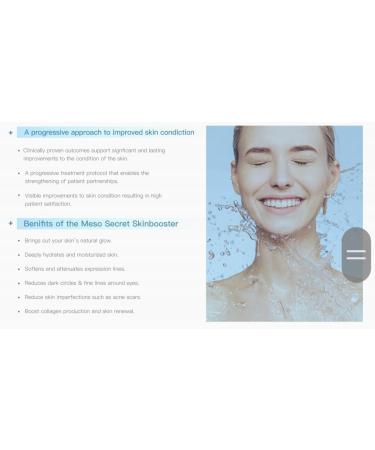Meso Secret Pure HA Hyaluronic Acid Gel Skinbooster Intense Hydration 20mg/ml Microneedling Mesotherapy - Buy Online on GoSupps.com