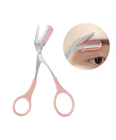 Premium Eyebrow Scissors Set with Comb - Pink Eyebrow Grooming Kit for Women & Men | Precision Scissors & Comb for Perfect Eyebrows - Buy Online on GoSupps.com