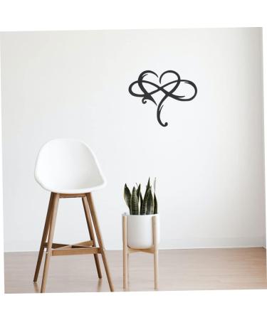 GRIRIW 1pc Iron Pendant Home Decor Heart Pendant Room Backdrop Hanging Ornament Wrought Iron Wall Hanging 45x39cm Black - Buy Online on GoSupps.com